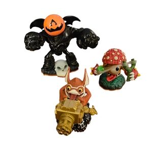 🎮 Skylanders Lot of 3 Figures — Pumpkin Eye-Brawl, Shroomboom, and‎ Trigger